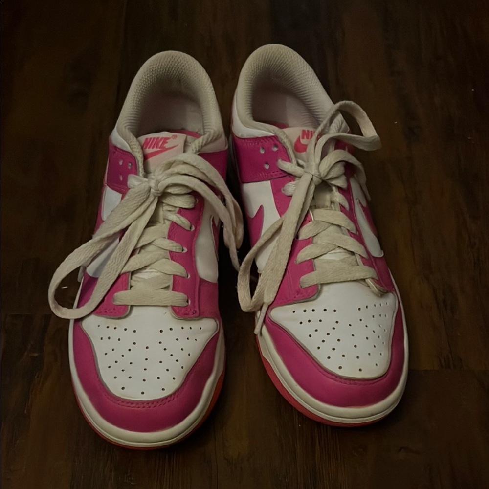 Nike Dunk Low Pink and White Shoes